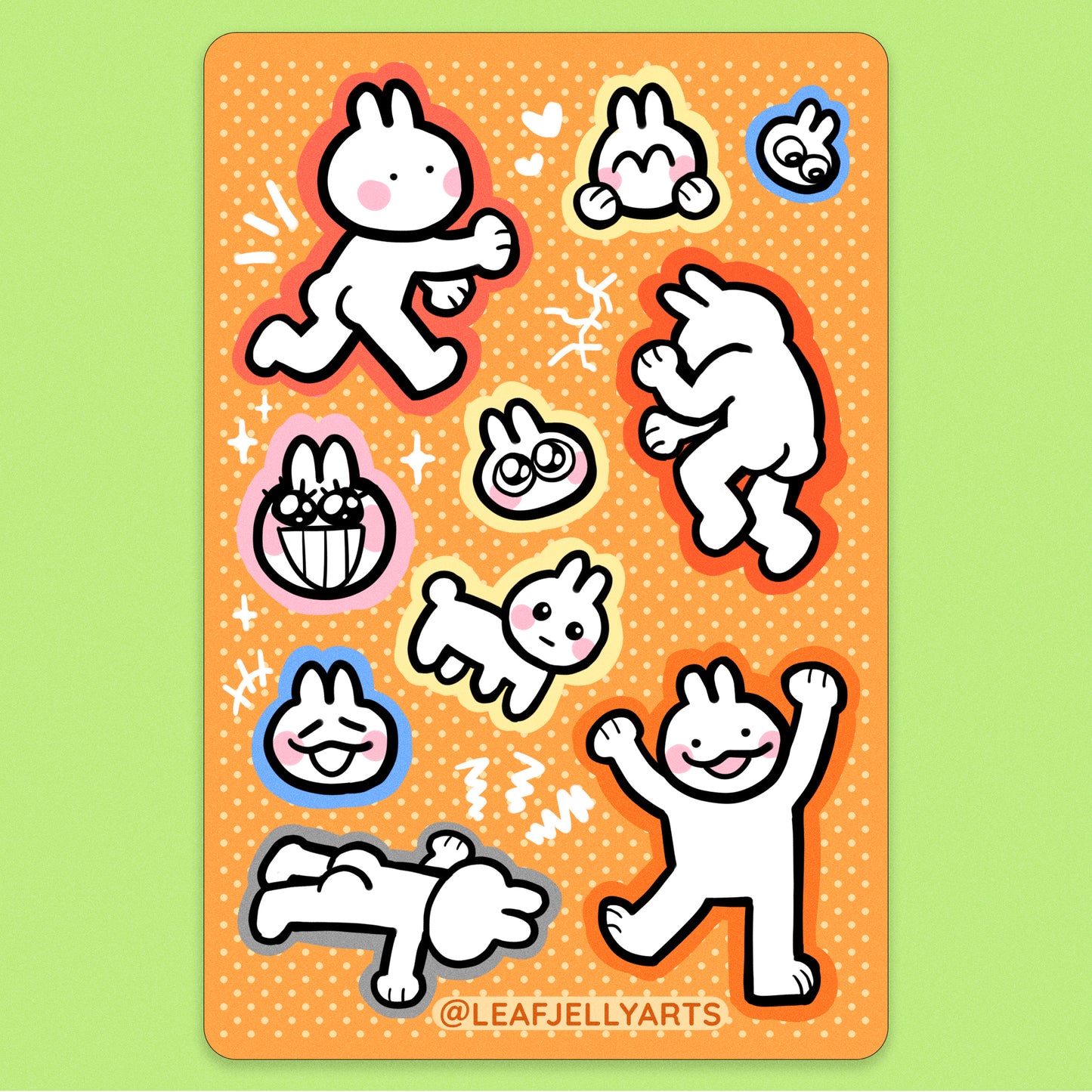 Weird Bunny Sticker Sheet