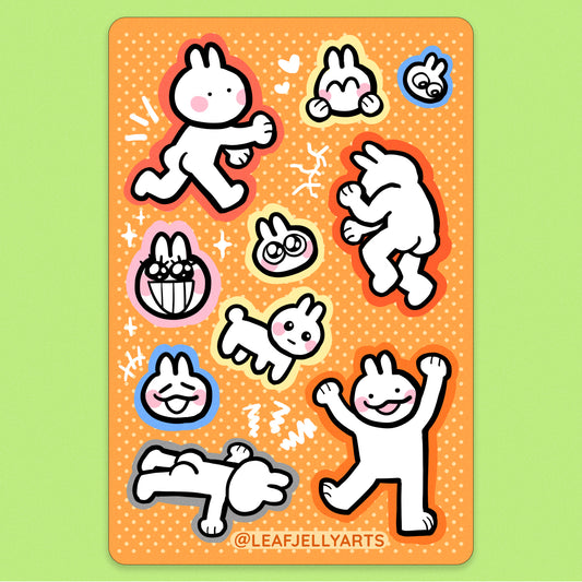 Weird Bunny Sticker Sheet