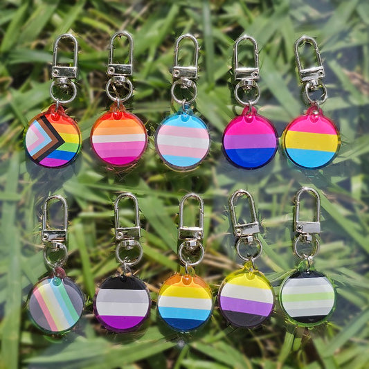 Worry Stone Pride Keychain